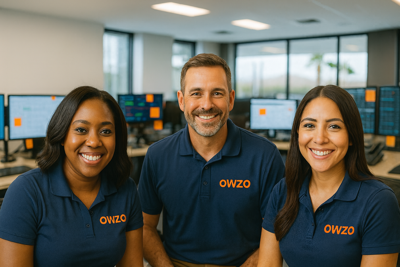 Owzo operations team coordinating shipments