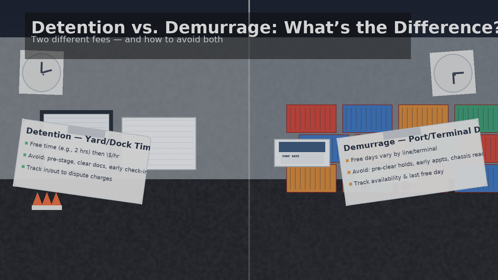 Detention vs. Demurrage: What’s the Difference?