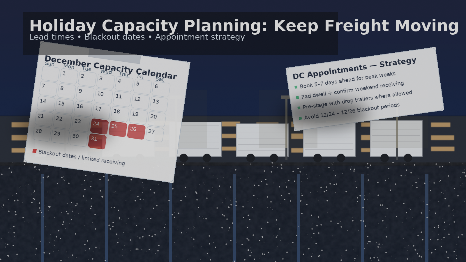 Holiday Capacity Planning: Keep Freight Moving