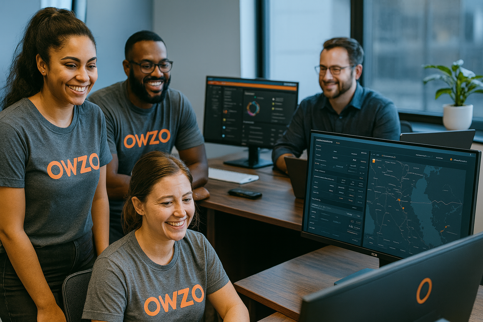 Owzo operations team supporting shippers