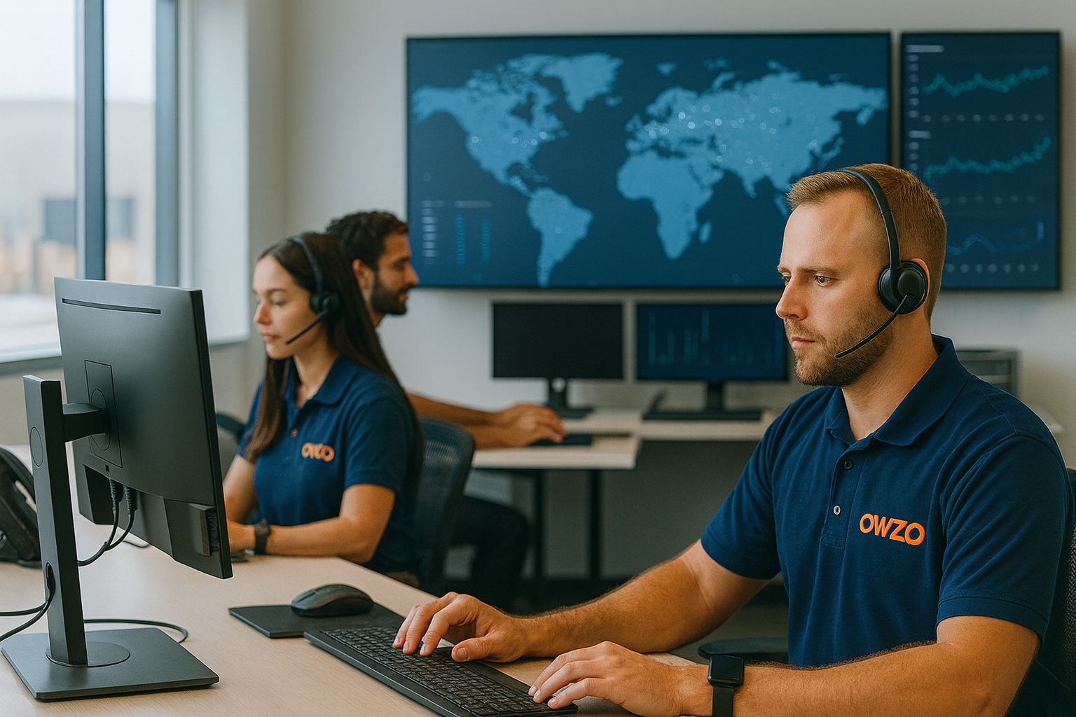 Owzo operations team supporting shippers